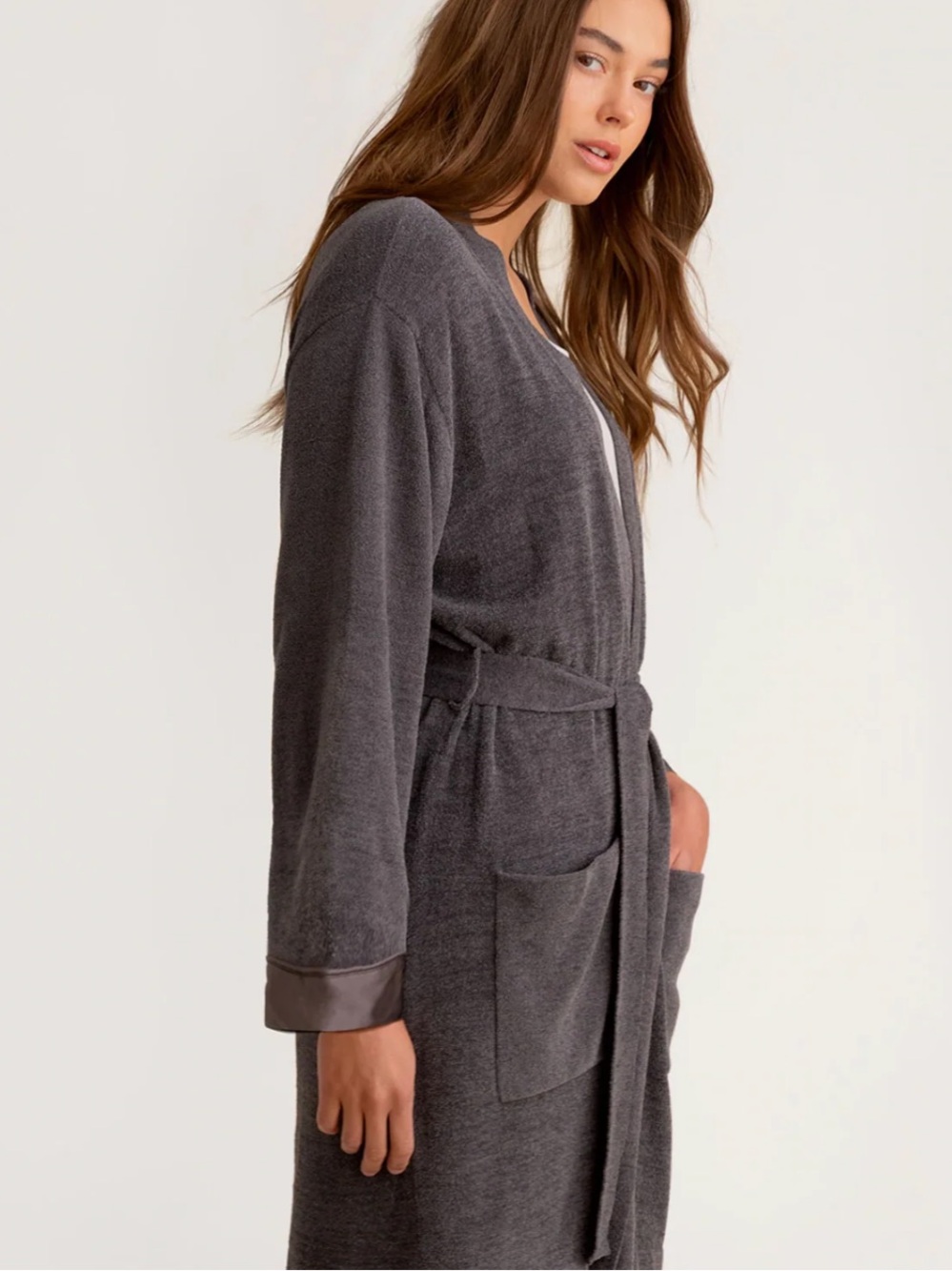 Barefoot Dreams Cozychic Ultra Lite Charcoal Robe